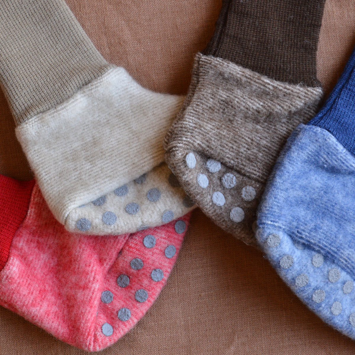 Baby Booties - Organic Wool/Cotton Fleece (0-12m)