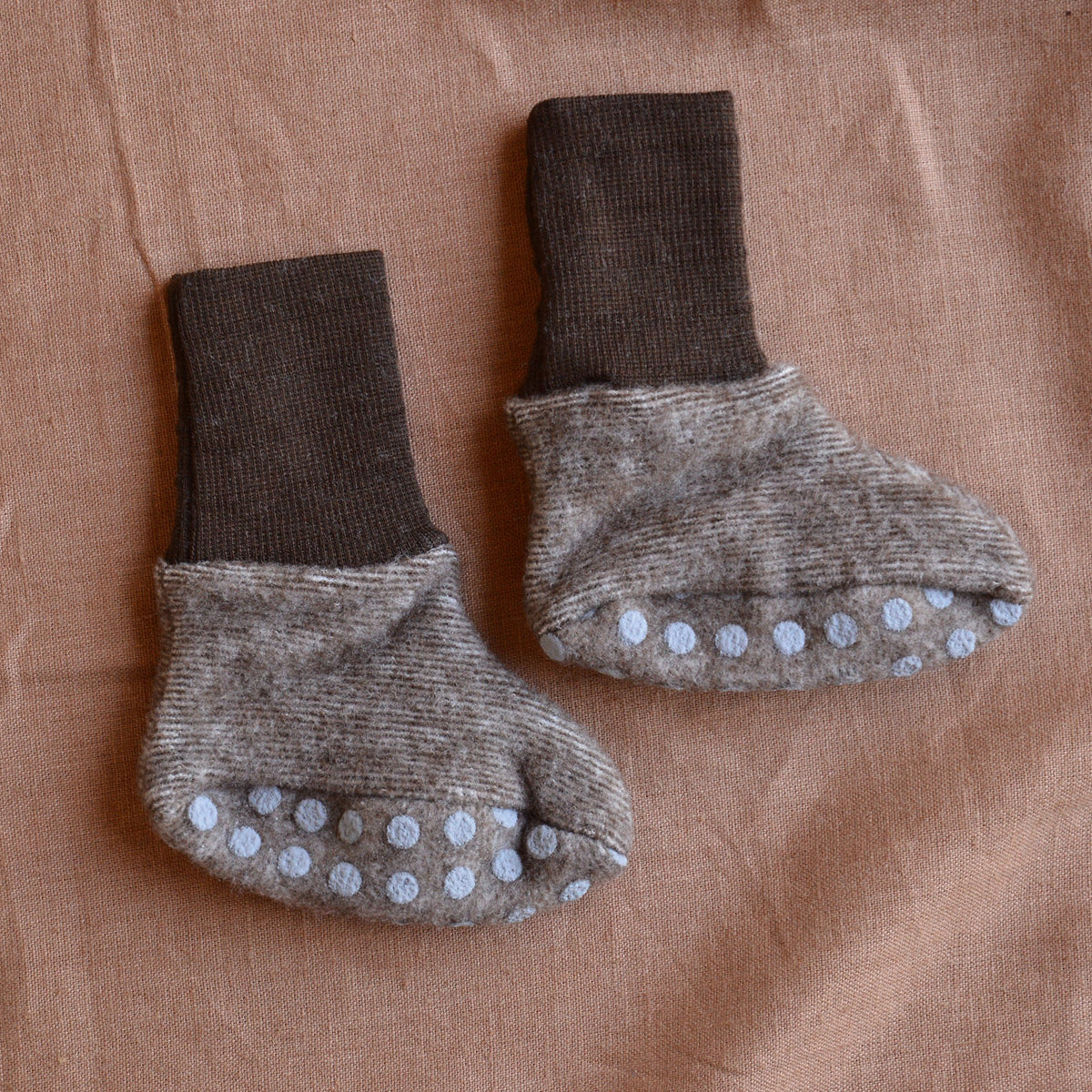 Baby Booties - Organic Wool/Cotton Fleece (0-12m)