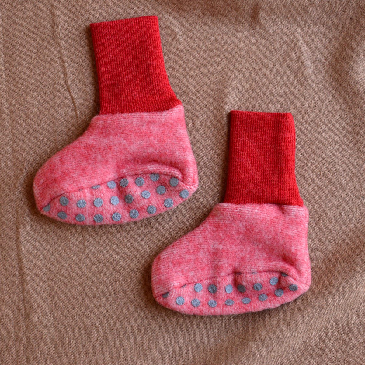Baby Booties - Organic Wool/Cotton Fleece (0-12m)