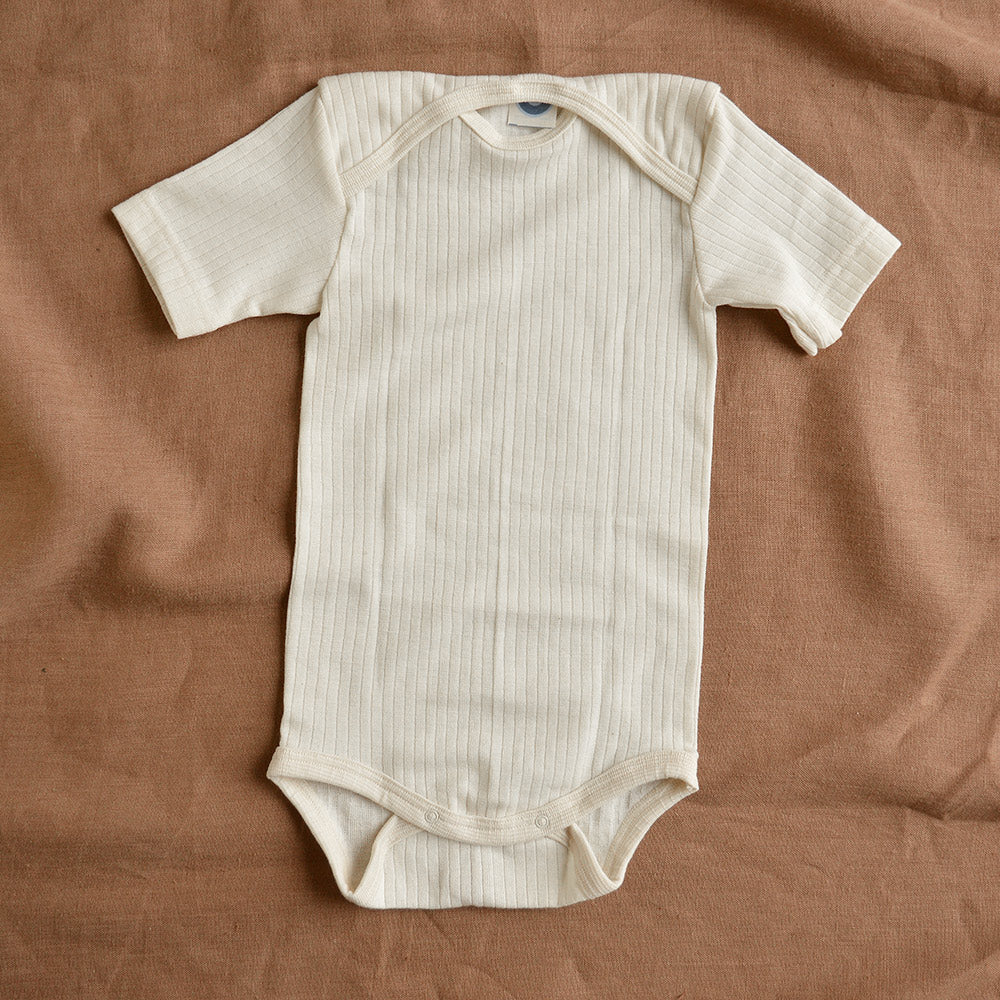 Baby Body Short Sleeve - Organic Cotton/Merino/Silk (0-3y)