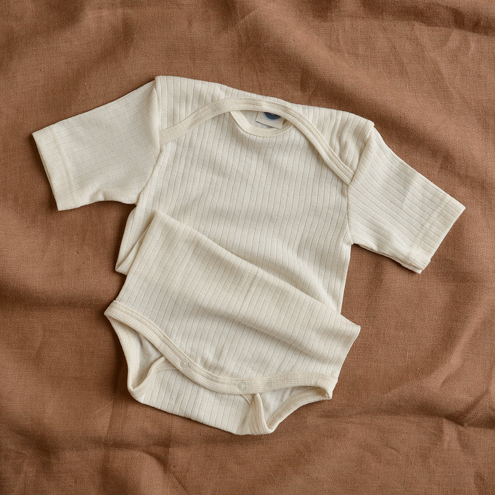 Baby Body Short Sleeve - Organic Cotton/Merino/Silk (0-3y)