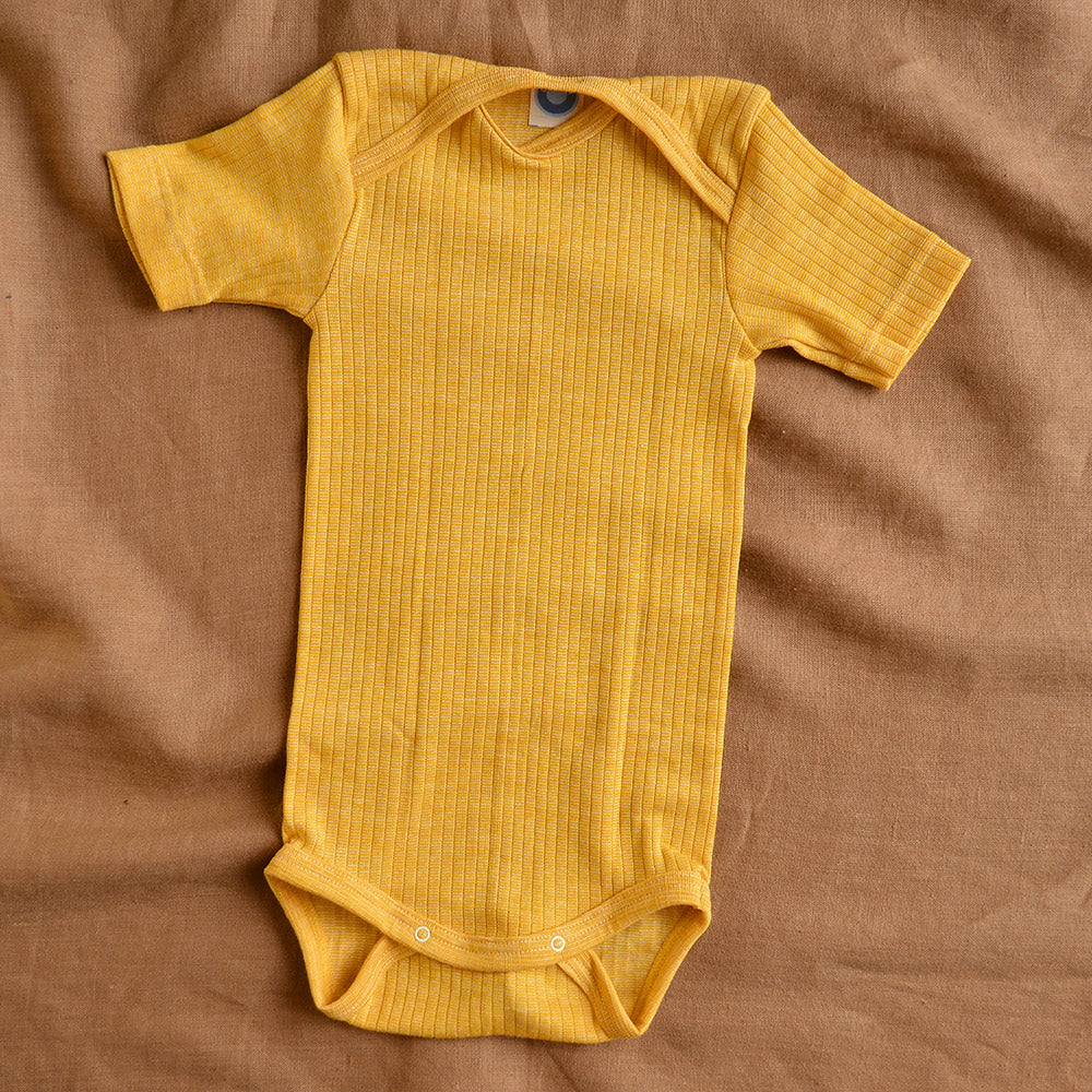 Baby Body Short Sleeve - Organic Cotton/Merino/Silk (0-3y)
