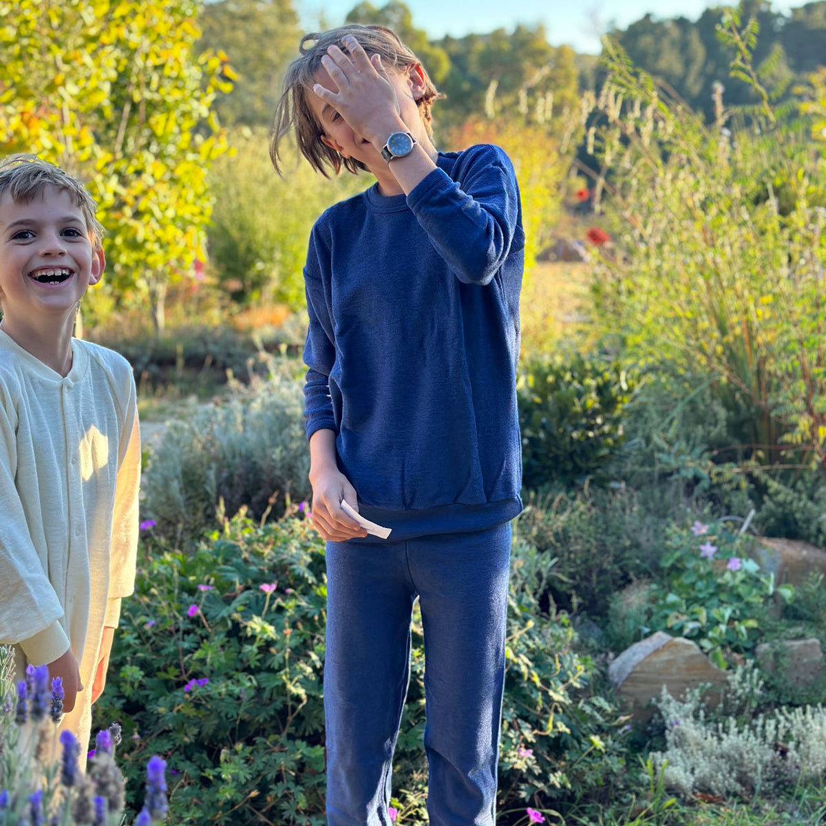 Child's PJ SET - 100% Organic Merino Terry - Natural (1-12y) *Returning 2026