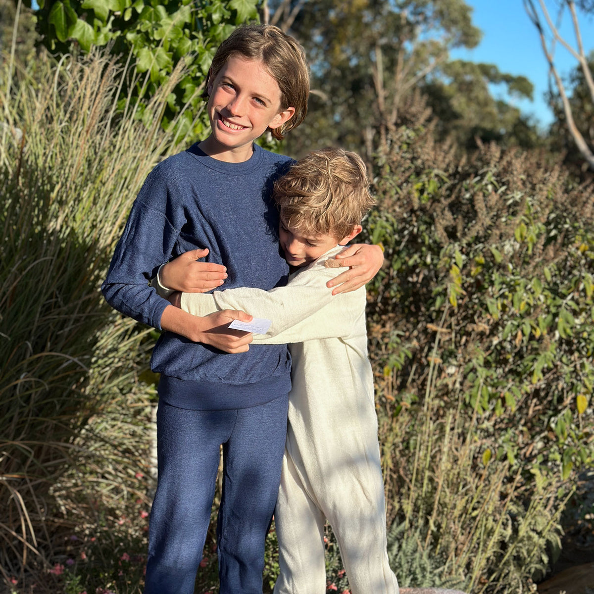 Child's PJ SET - 100% Organic Merino Terry - Natural (1-12y) *Returning 2026