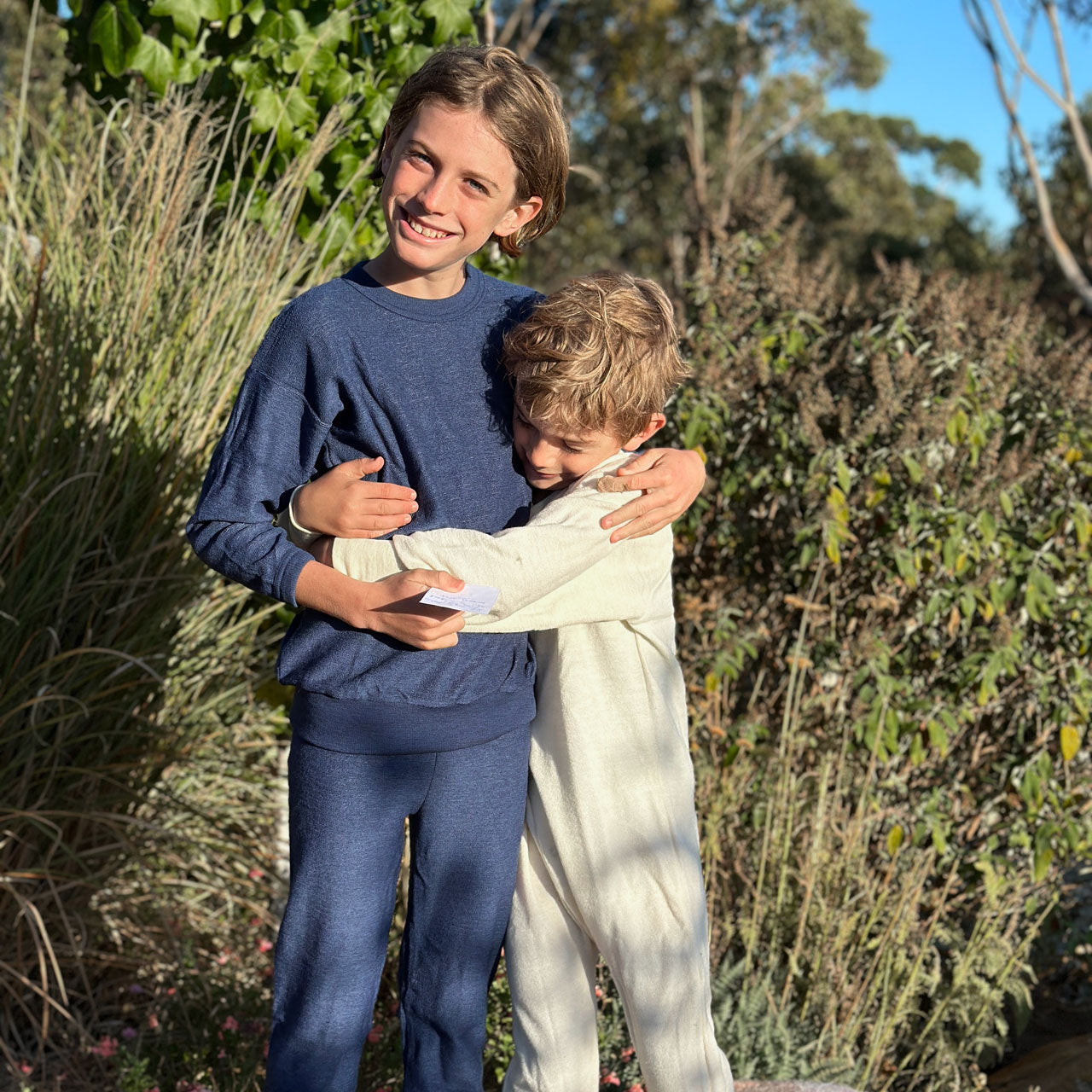 Child's PJ SET - 100% Organic Merino Terry - Natural (1-12y) *Returning 2026