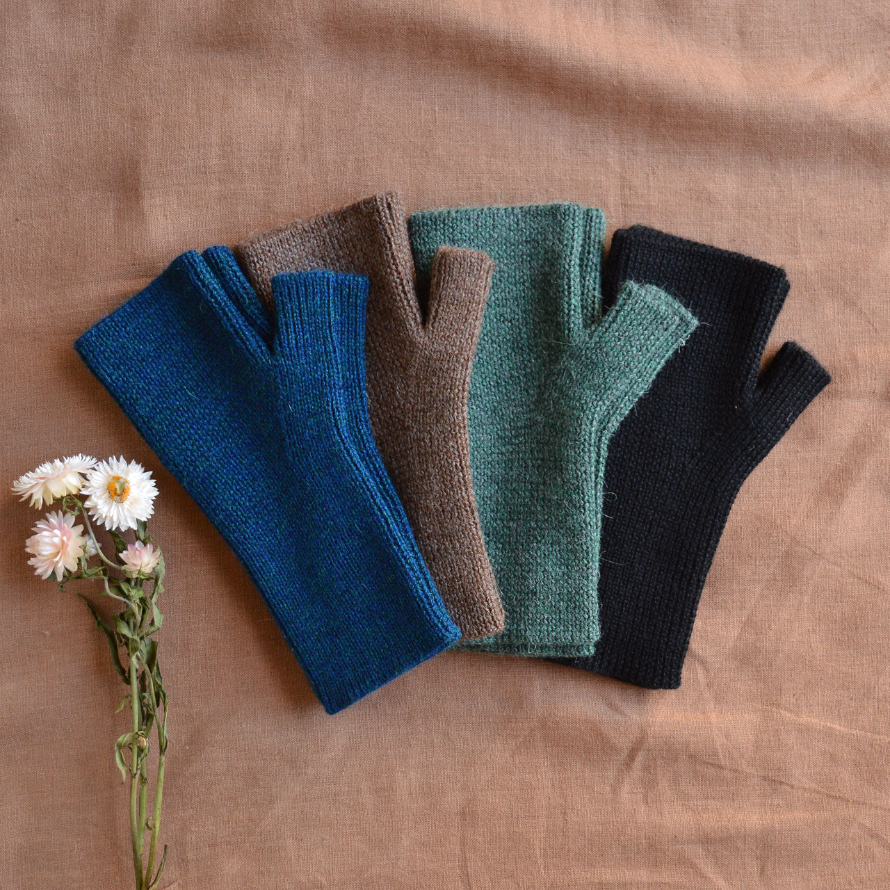 Adults Fingerless Gloves - 100% Baby Alpaca