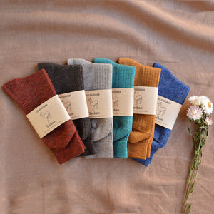 Ribbed Alpaca/Merino Socks (Adults 35-45)