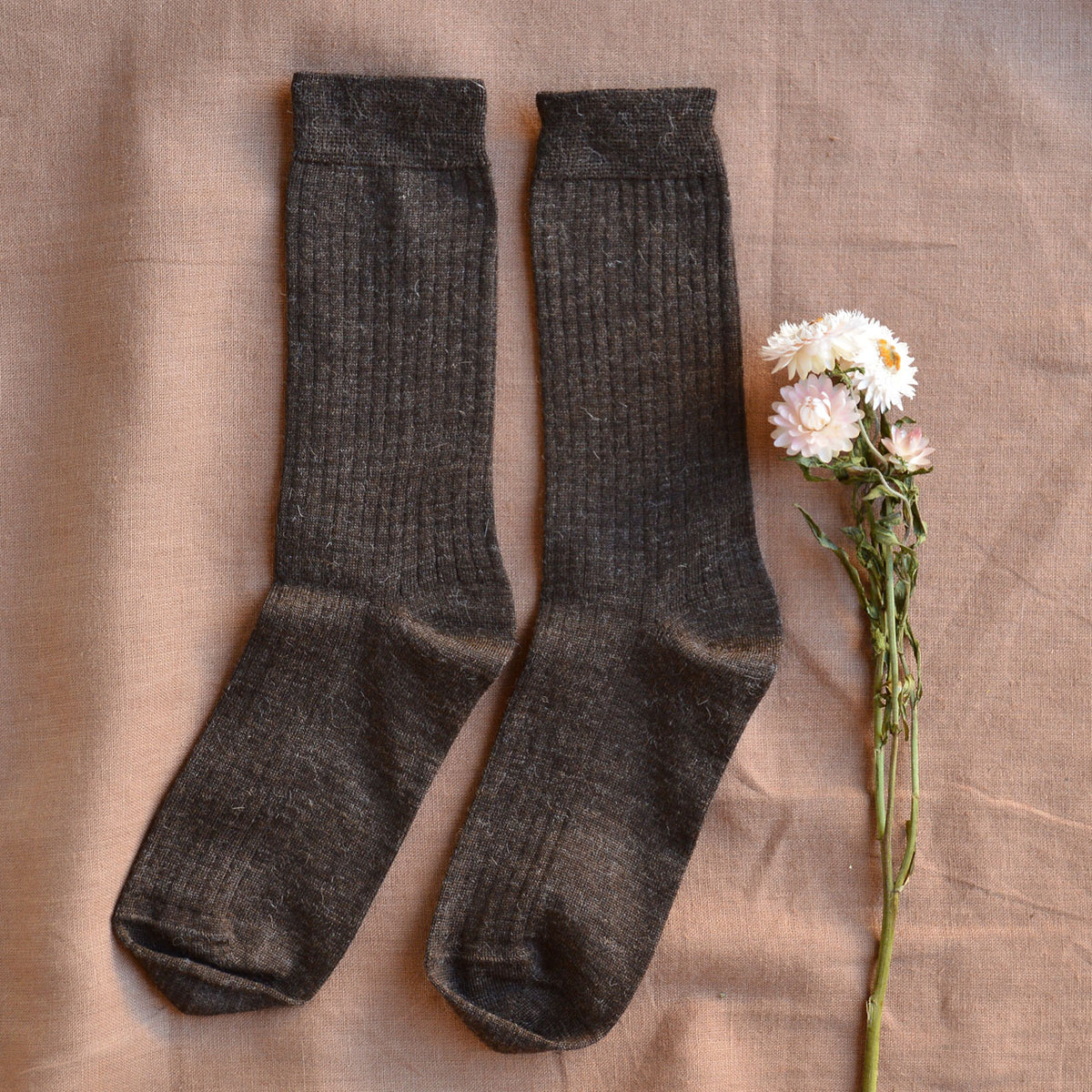 Ribbed Alpaca/Merino Socks (Adults 35-45)