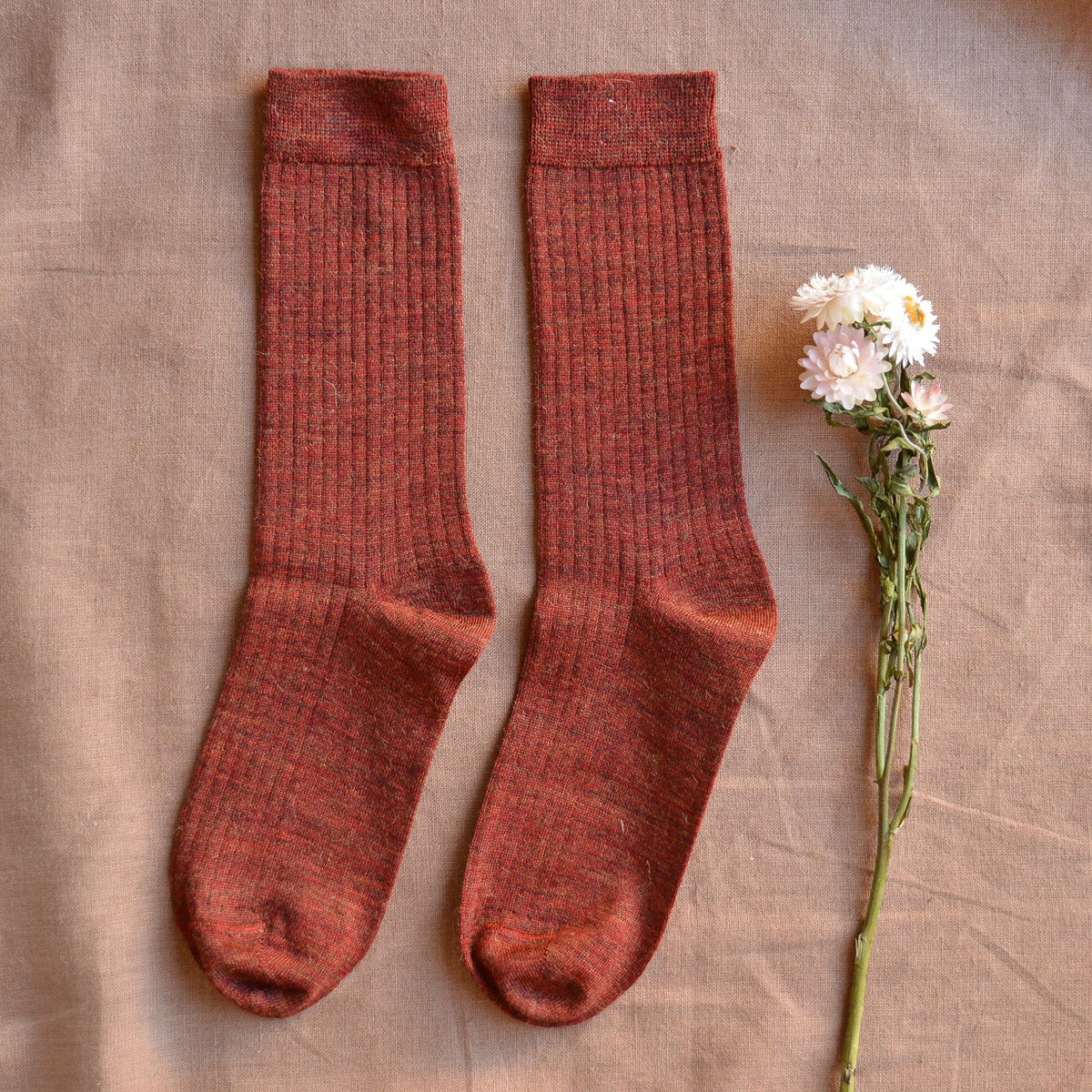 Ribbed Alpaca/Merino Socks (Adults 35-45)