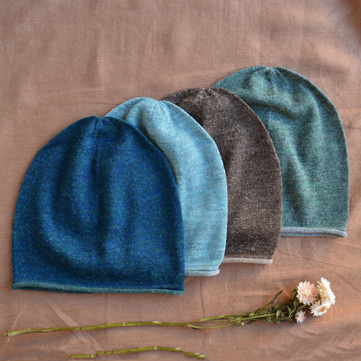 Adults Light Jersey Beanie - 100% Alpaca *Restocking 2026