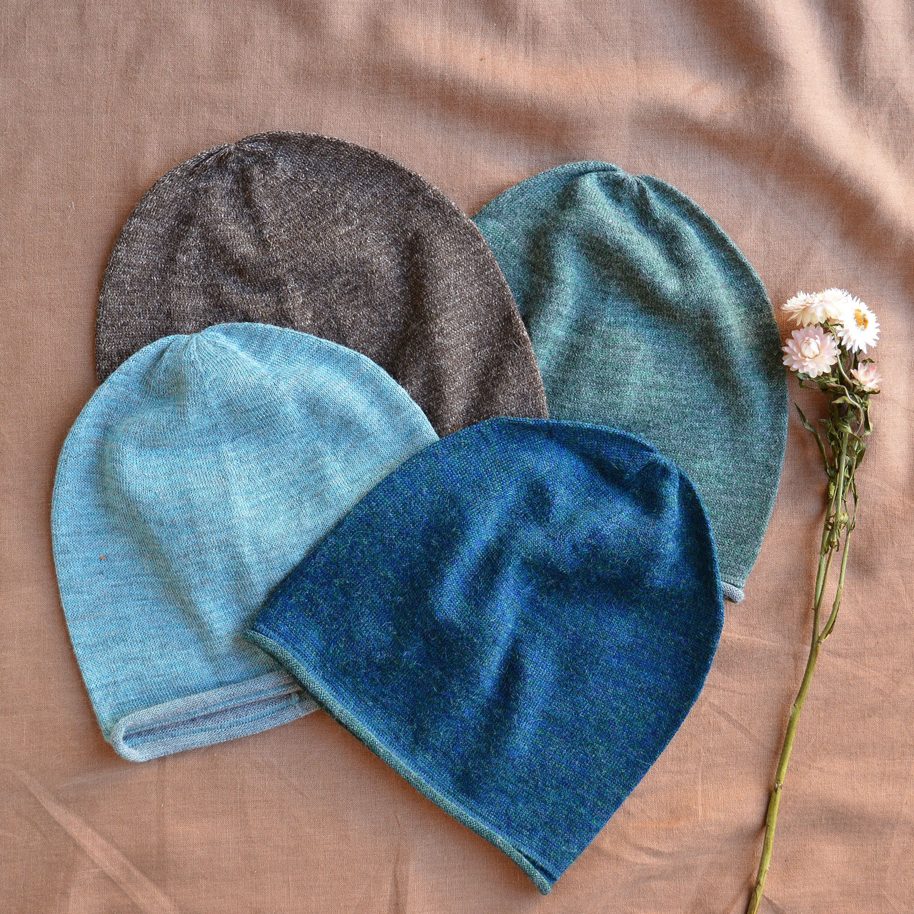 Adults Light Jersey Beanie - 100% Alpaca