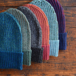 Brioche Rib Knit Beanie - 100% Baby Alpaca (Child-Adult)