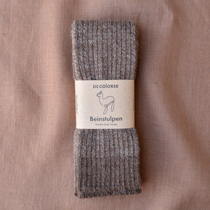 Brioche Rib Knit Legwarmers in 100% Baby Alpaca (Kids-Adults)