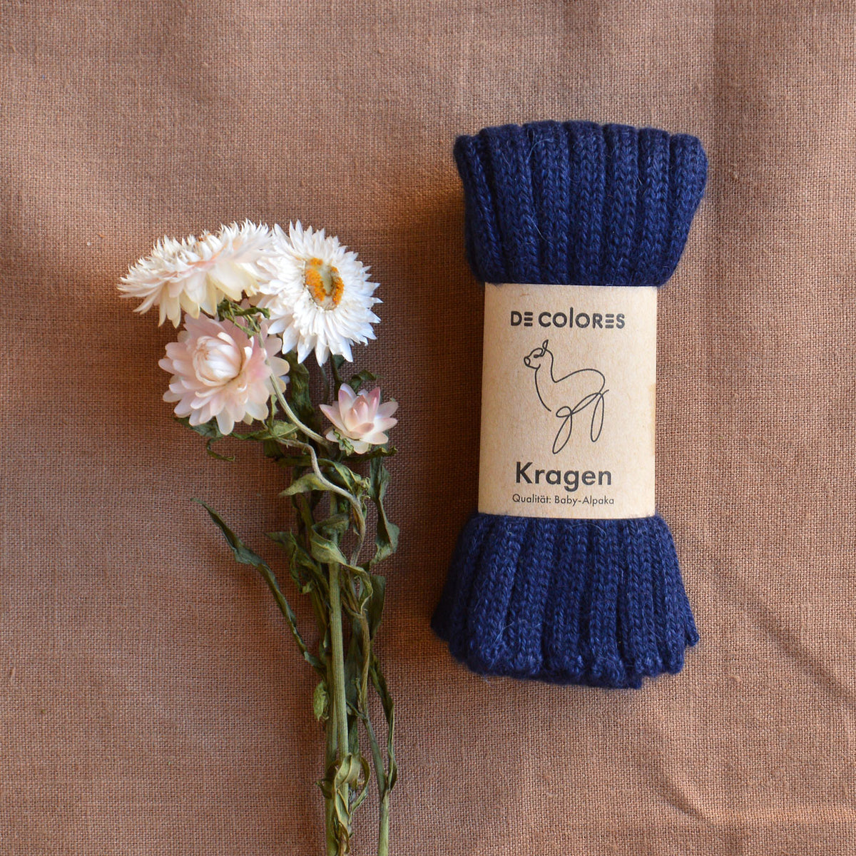 Kids Neckwarmer Tube Scarf - 100% Baby Alpaca (Navy) *Last One!