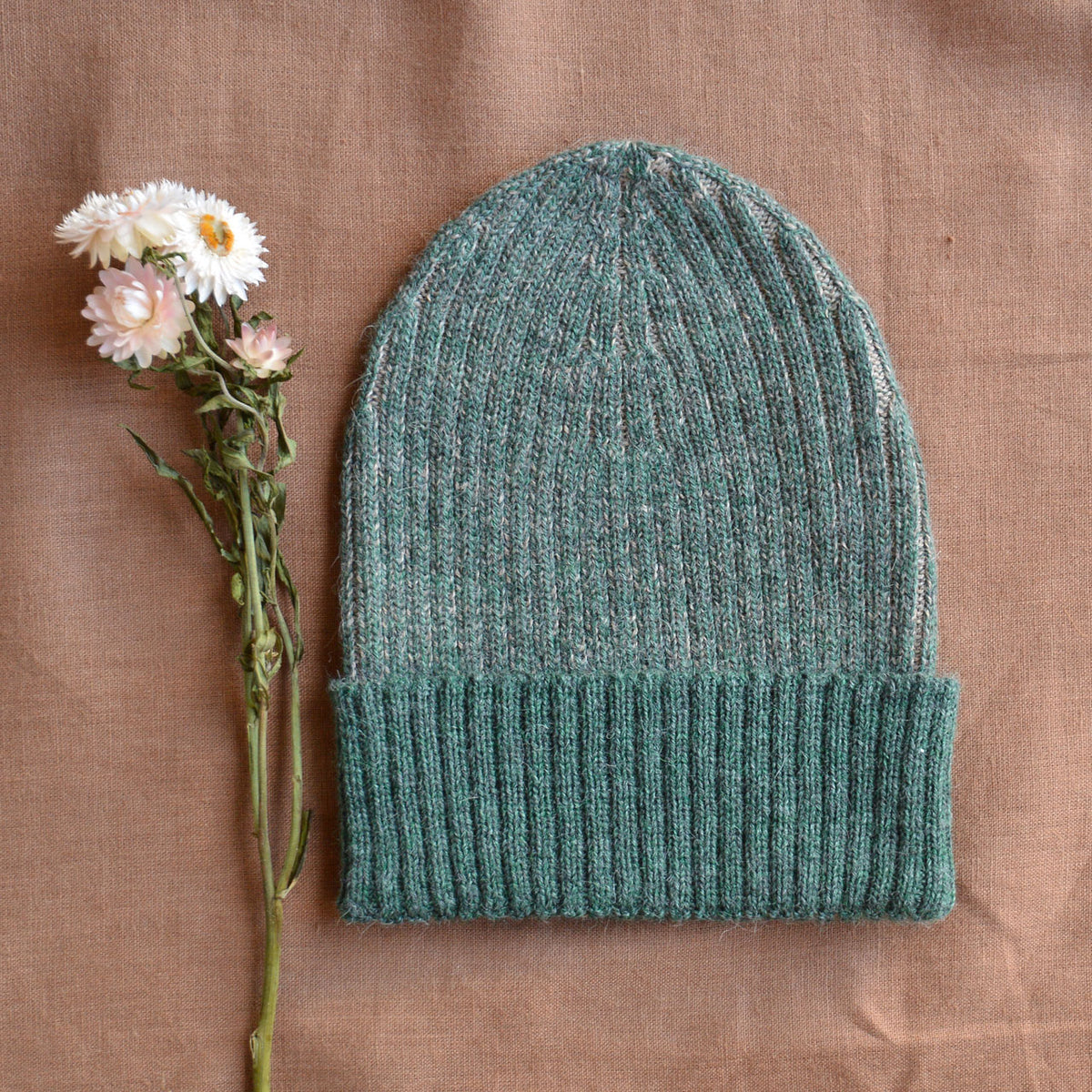 Brioche Rib Knit Beanie - 100% Baby Alpaca (Child-Adult)