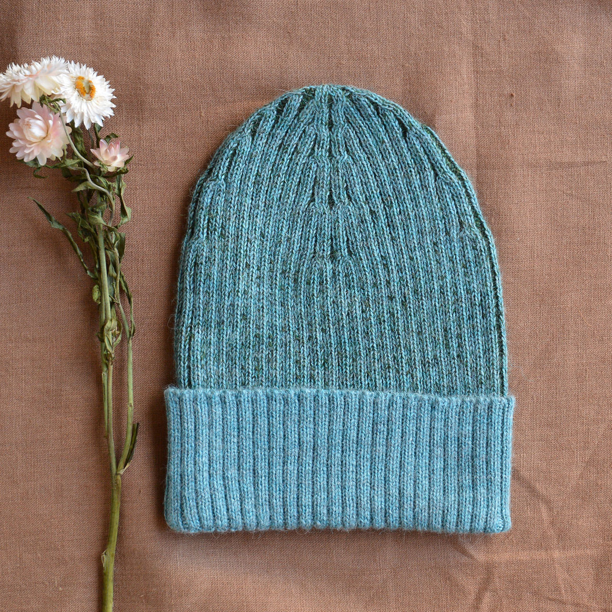 Brioche Rib Knit Beanie - 100% Baby Alpaca (Child-Adult)