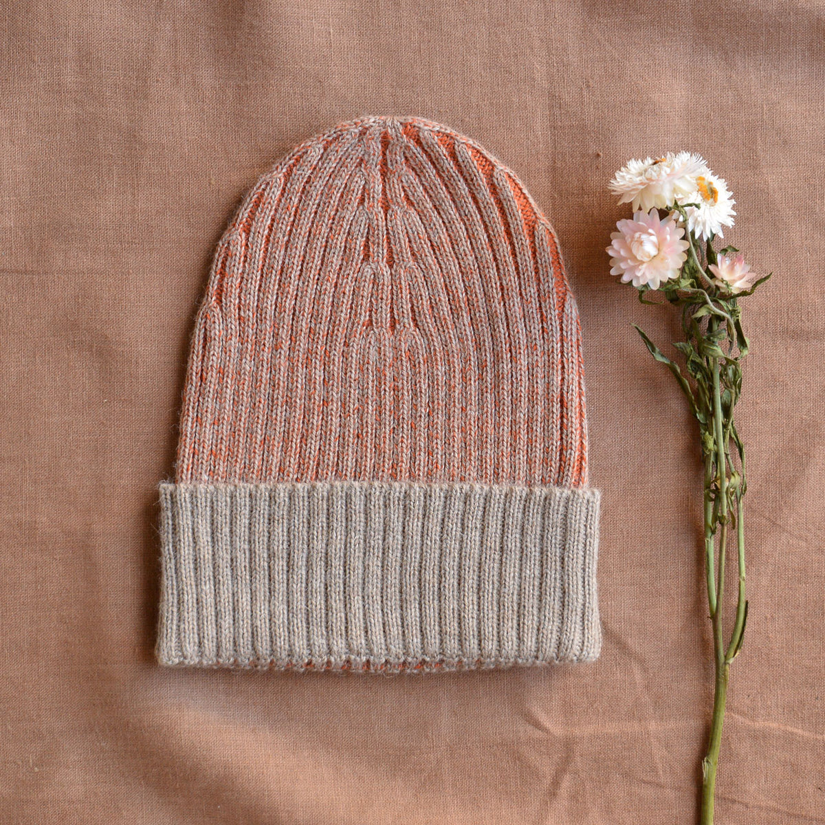 Brioche Rib Knit Beanie - 100% Baby Alpaca (Child-Adult)