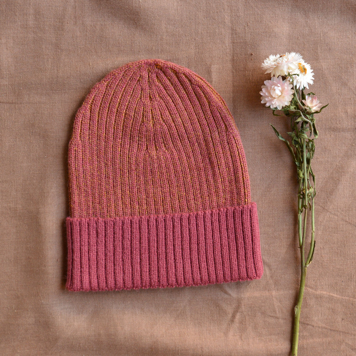 Brioche Rib Knit Beanie - 100% Baby Alpaca (Child-Adult)