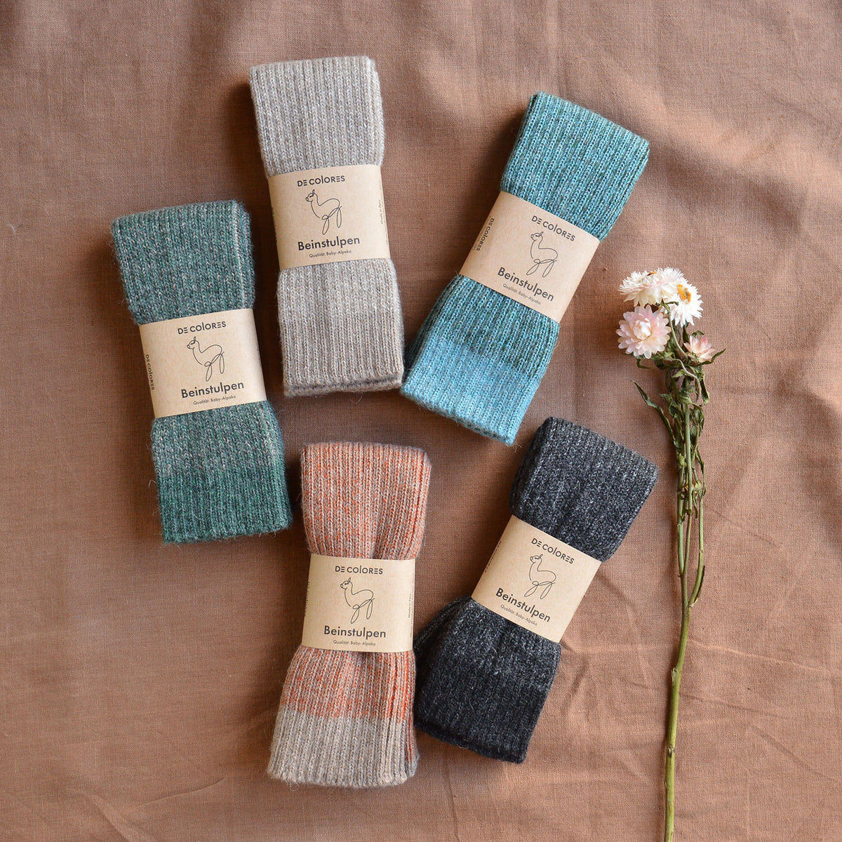 Brioche Rib Knit Legwarmers - 100% Baby Alpaca (Kids-Adults)