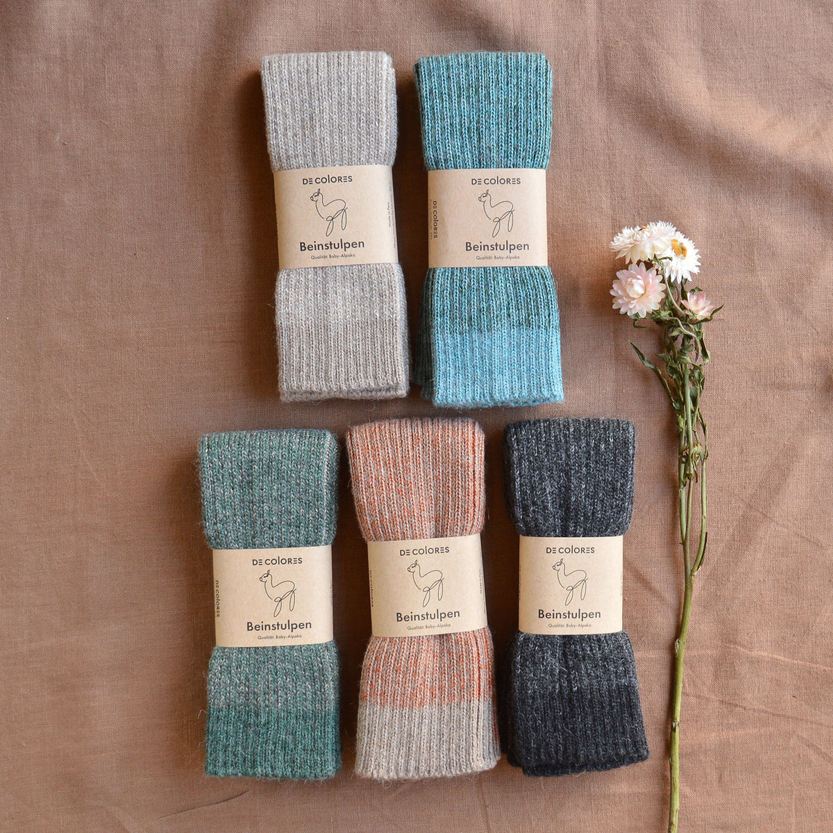 Brioche Rib Knit Legwarmers - 100% Baby Alpaca (Kids-Adults)