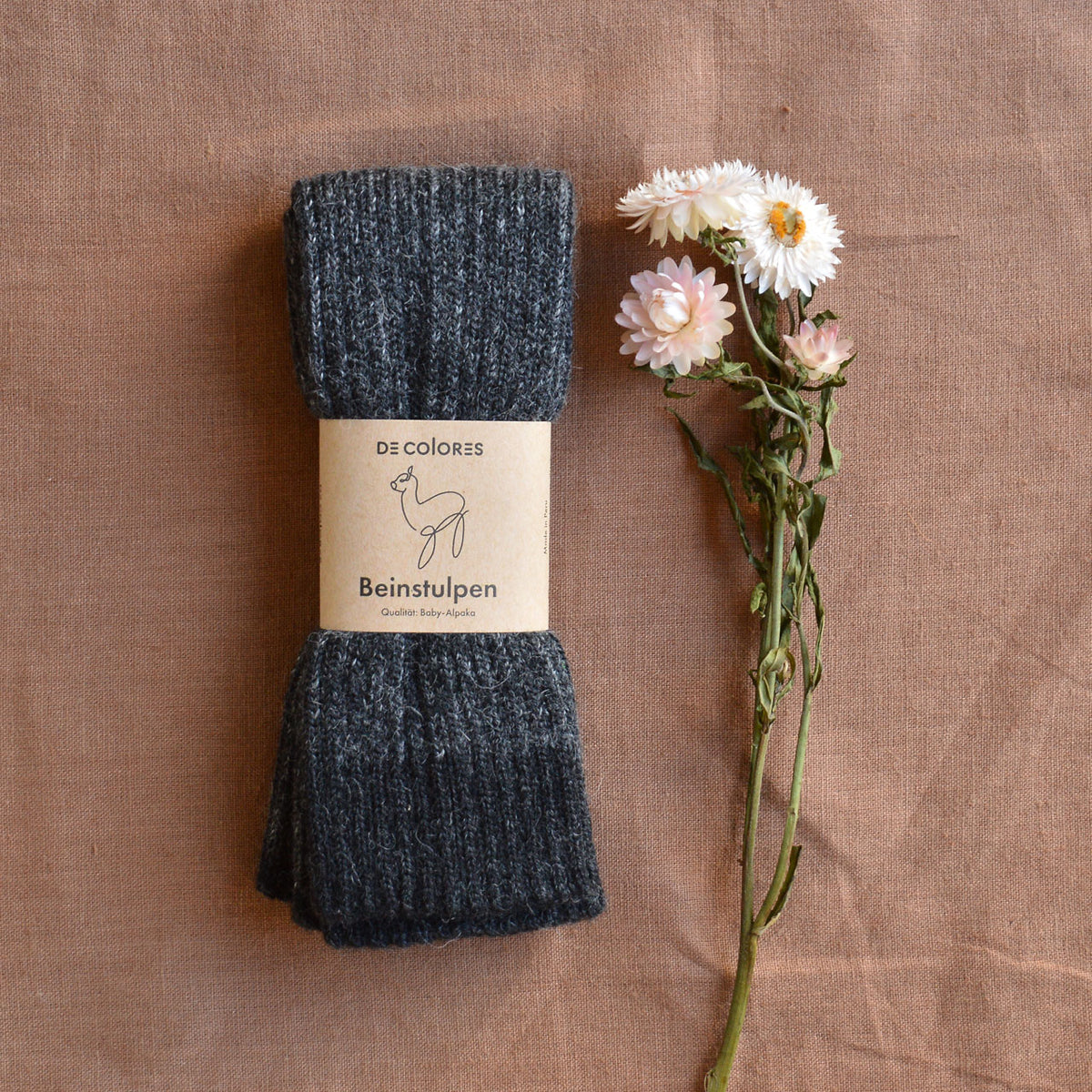 Brioche Rib Knit Legwarmers - 100% Baby Alpaca (Kids-Adults)