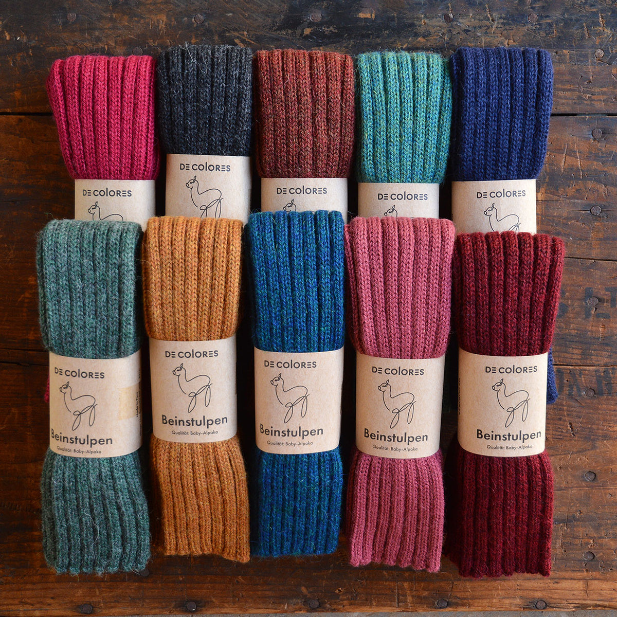 Ribbed Legwarmers - 100% Baby Alpaca (Kids-Adults)