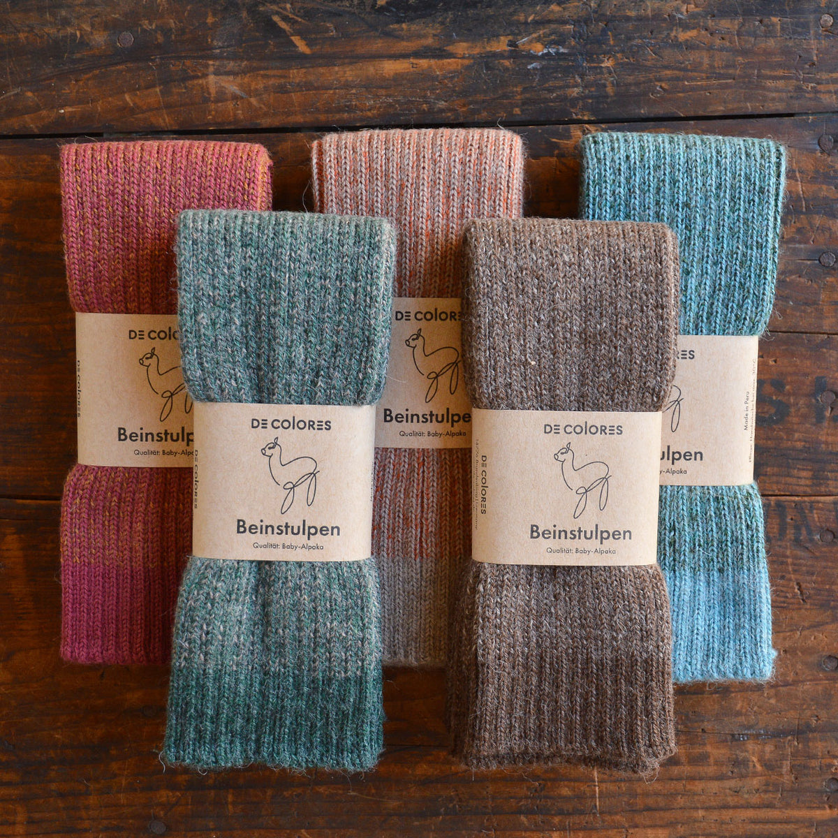 Brioche Rib Knit Legwarmers - 100% Baby Alpaca (Kids-Adults)