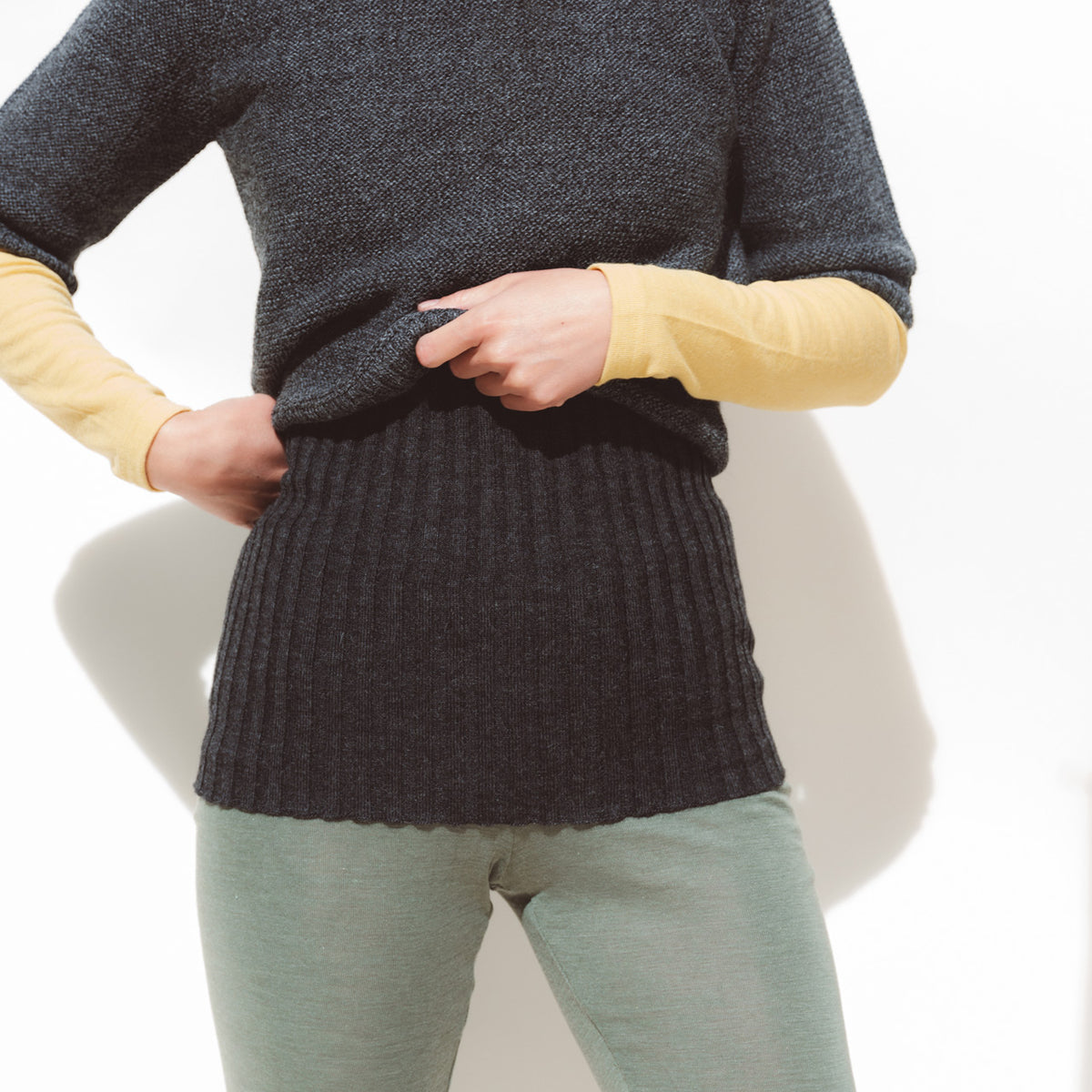 Rib Belly Warmer - 100% Baby Alpaca