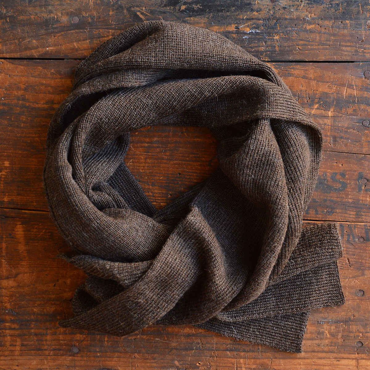 Long Rib Scarf - 100% Baby Alpaca (Adults)