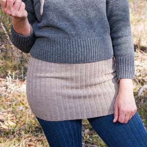 Adults Rib Belly Warmer in 100% Baby Alpaca