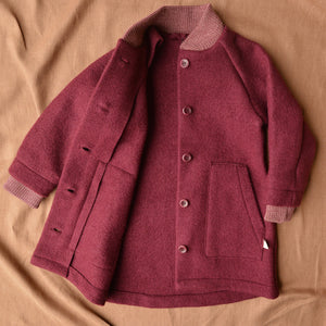Kids Boiled Wool Long Coat (3-10y) *Restocking Autumn