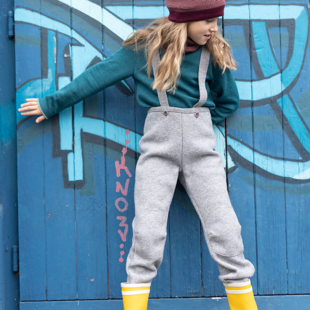 Boiled Wool Dungarees (1-8y) *Retired Style
