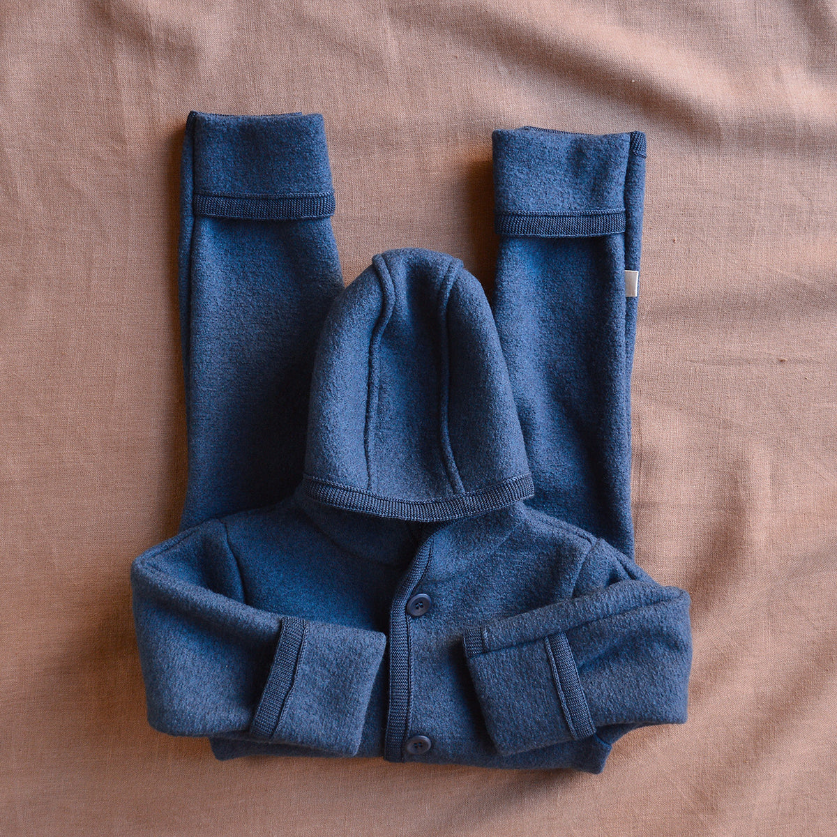 Boiled Wool Overalls with Hood (0-4y) *New AW25/26!