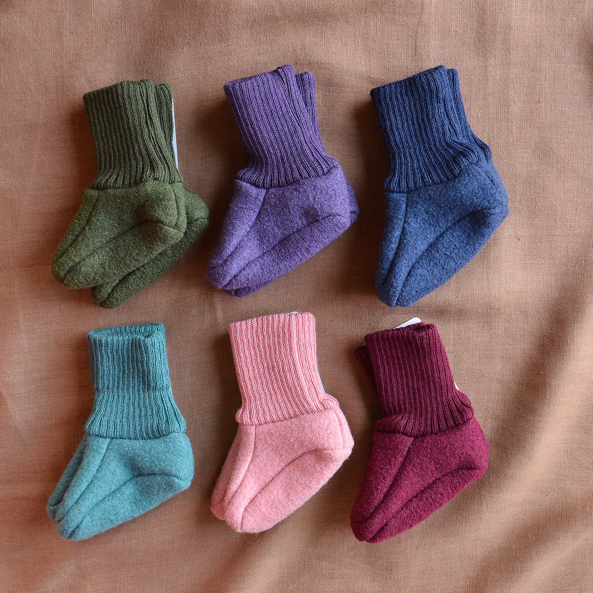 Boiled Wool Booties (0-6m)