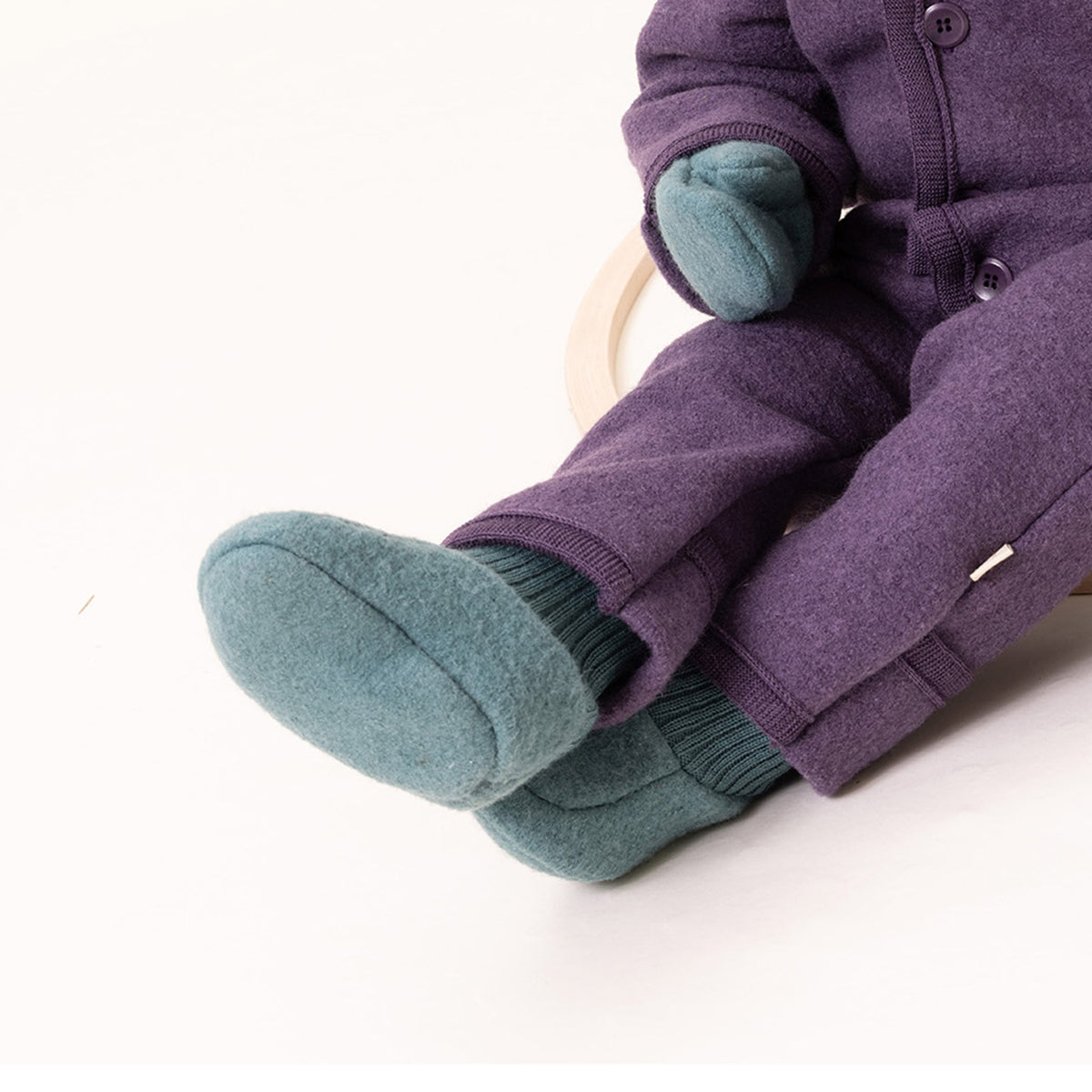 Boiled Wool Booties (0-6m)