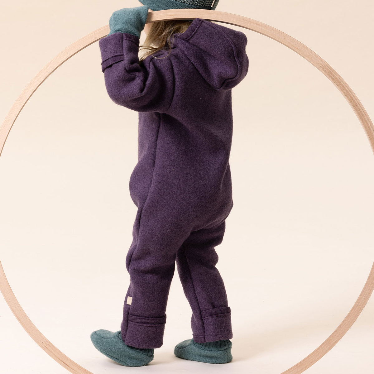 Boiled Wool Overalls with Hood (0-4y) *New AW25/26!