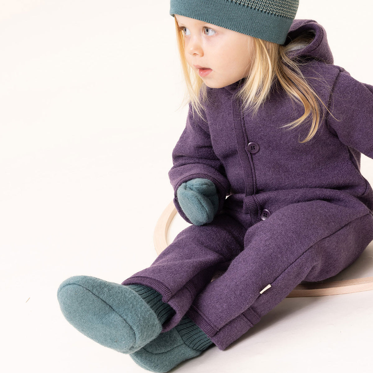 Boiled Wool Overalls with Hood (0-4y) *New AW25/26!