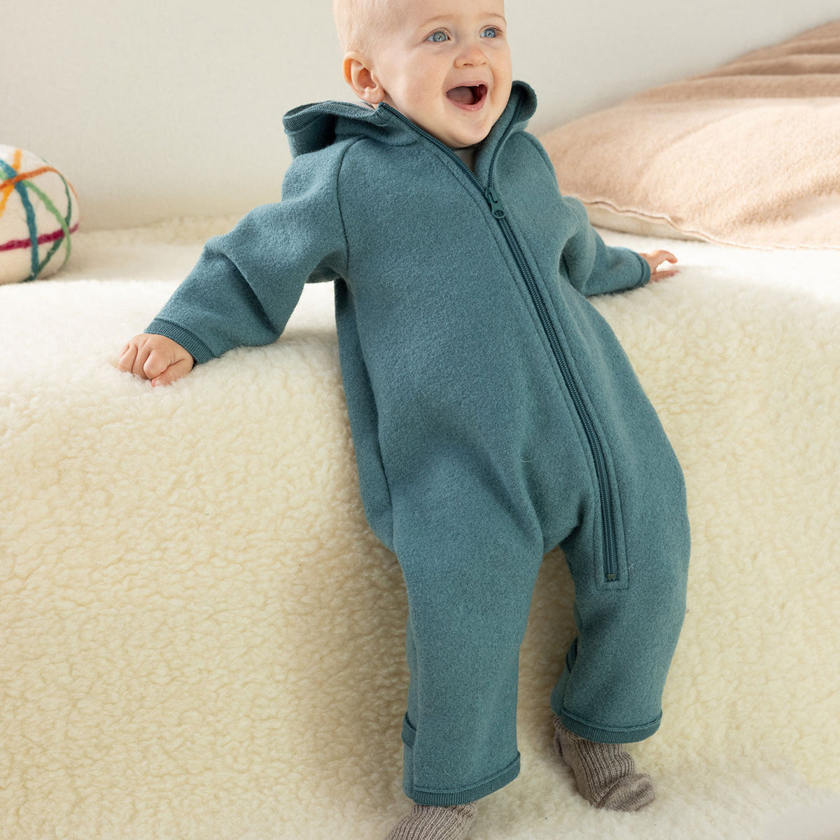 Boiled Wool Zip Overalls (6m-6y)