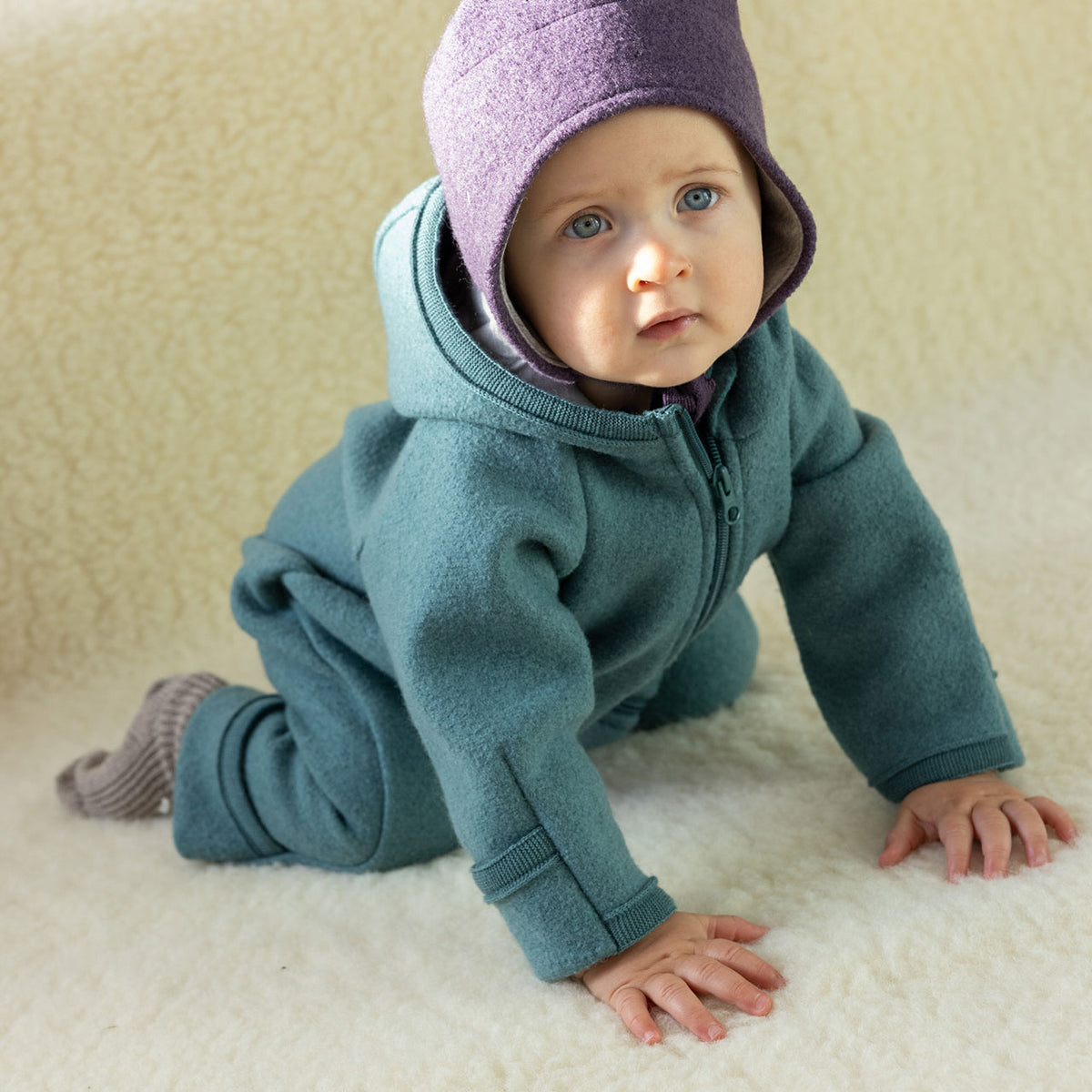 Boiled Wool Zip Overalls (6m-6y)