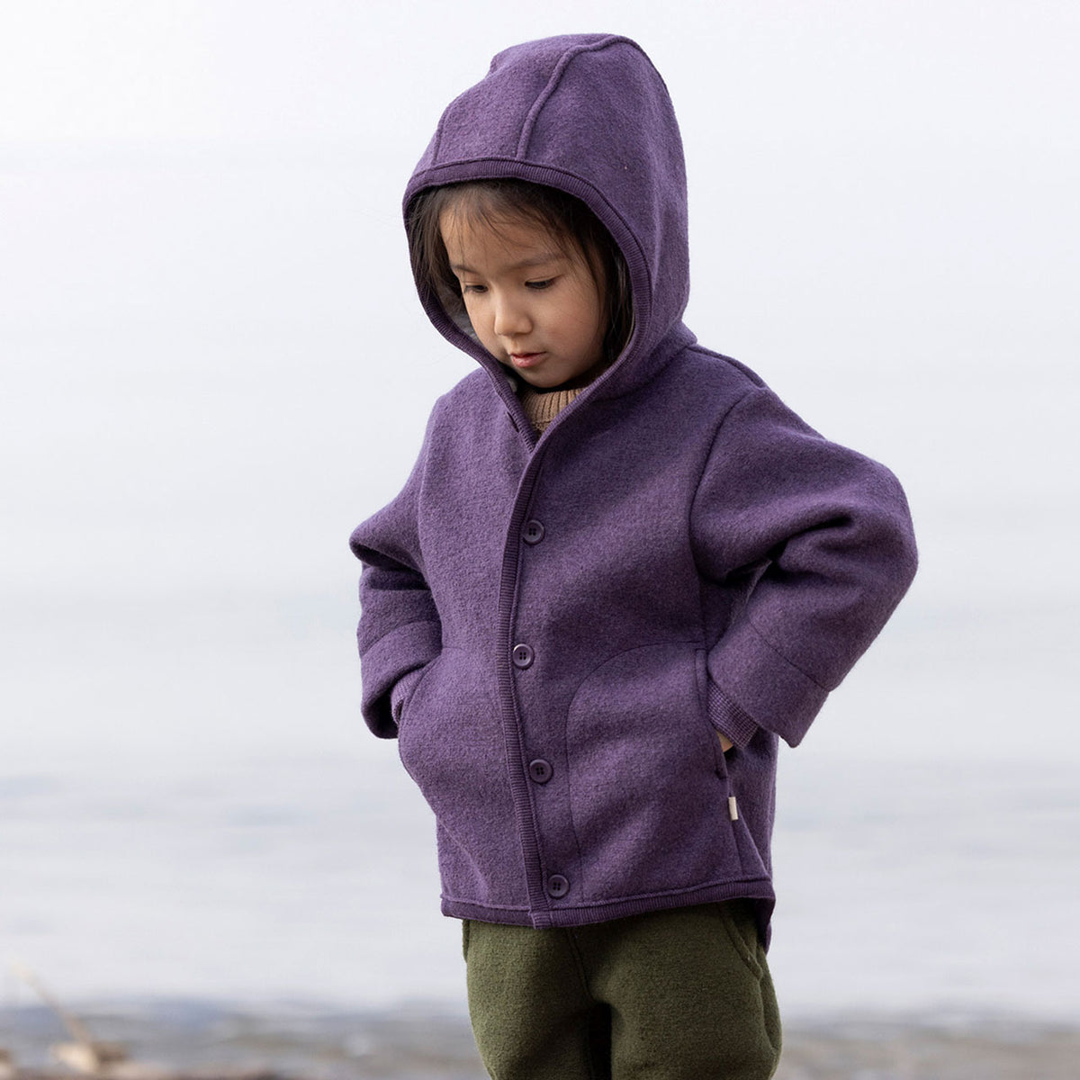 Boiled Wool Jacket - Graphite (1-10y) *Retired Colour