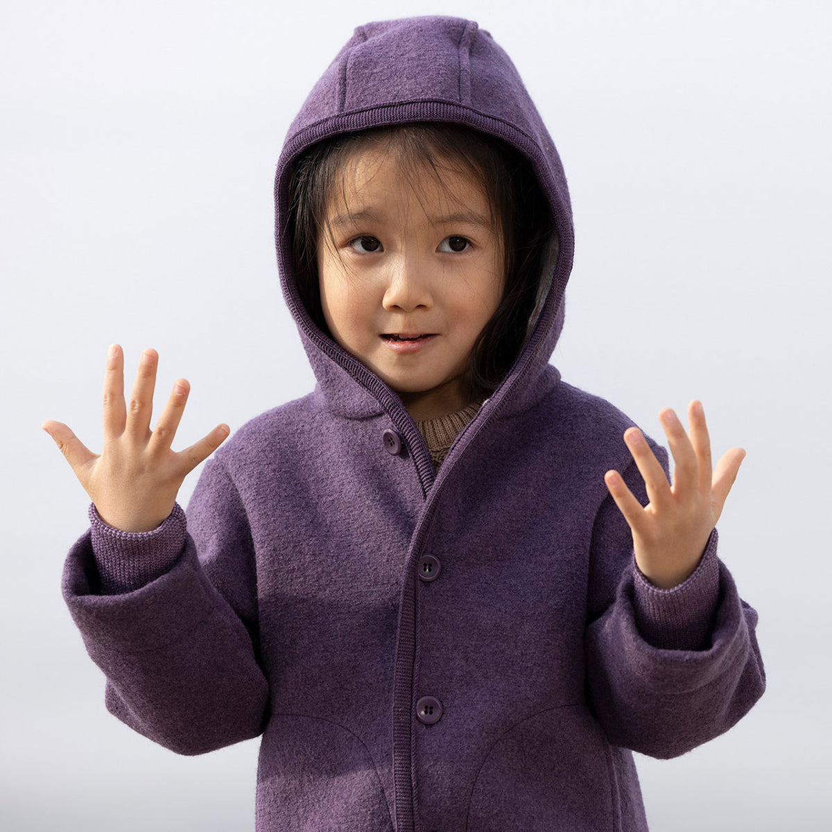 Boiled Wool Jacket - Graphite (1-10y) *Retired Colour