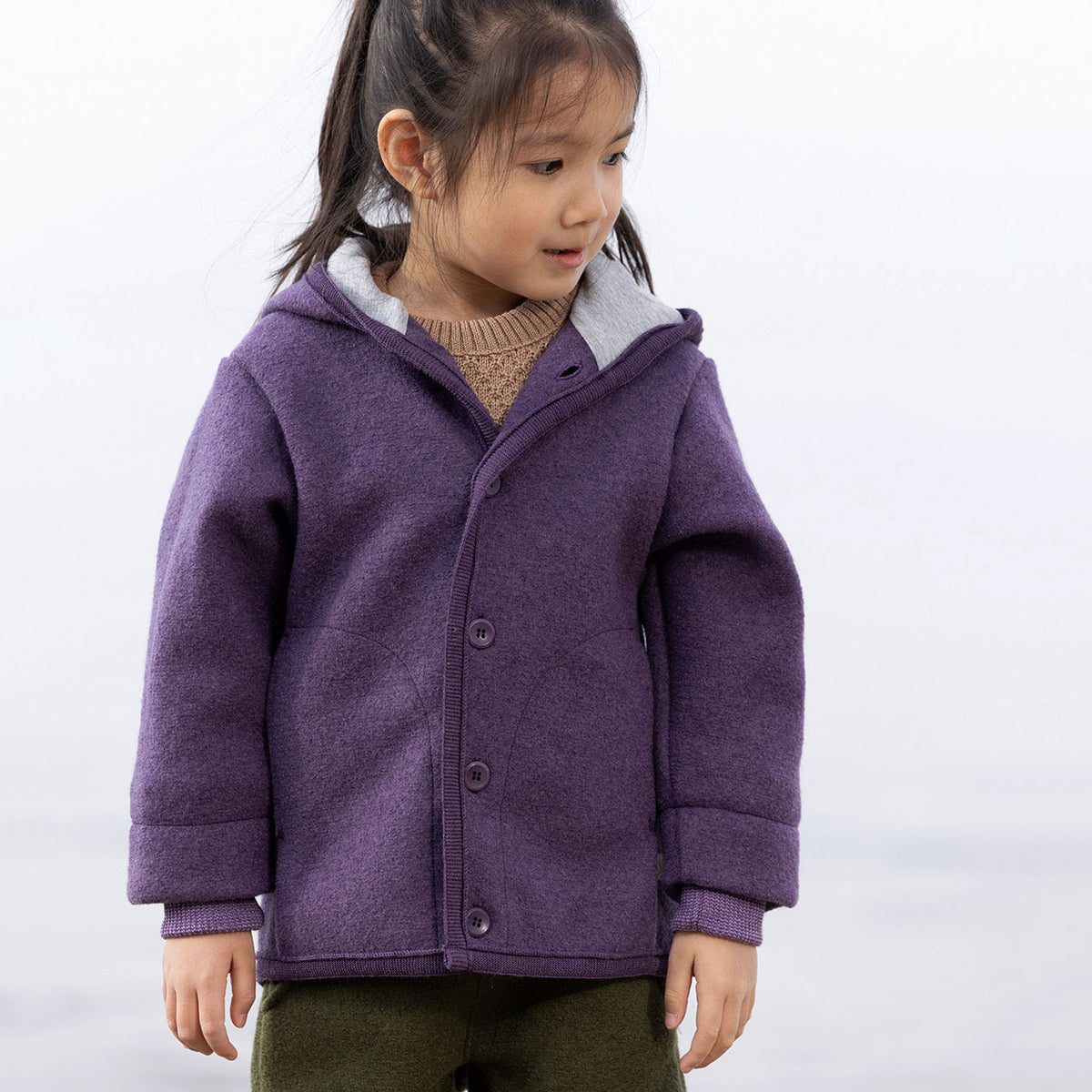 Boiled Wool Jacket - Graphite (1-10y) *Retired Colour