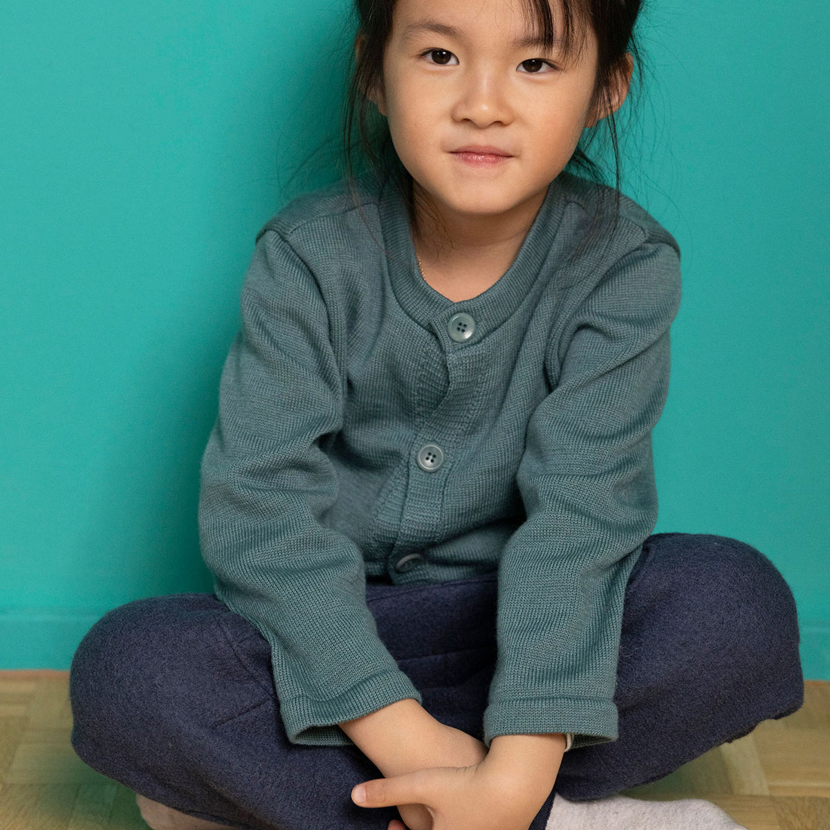 Kids Knitted Cardigan - Organic Merino Wool (5-10y)