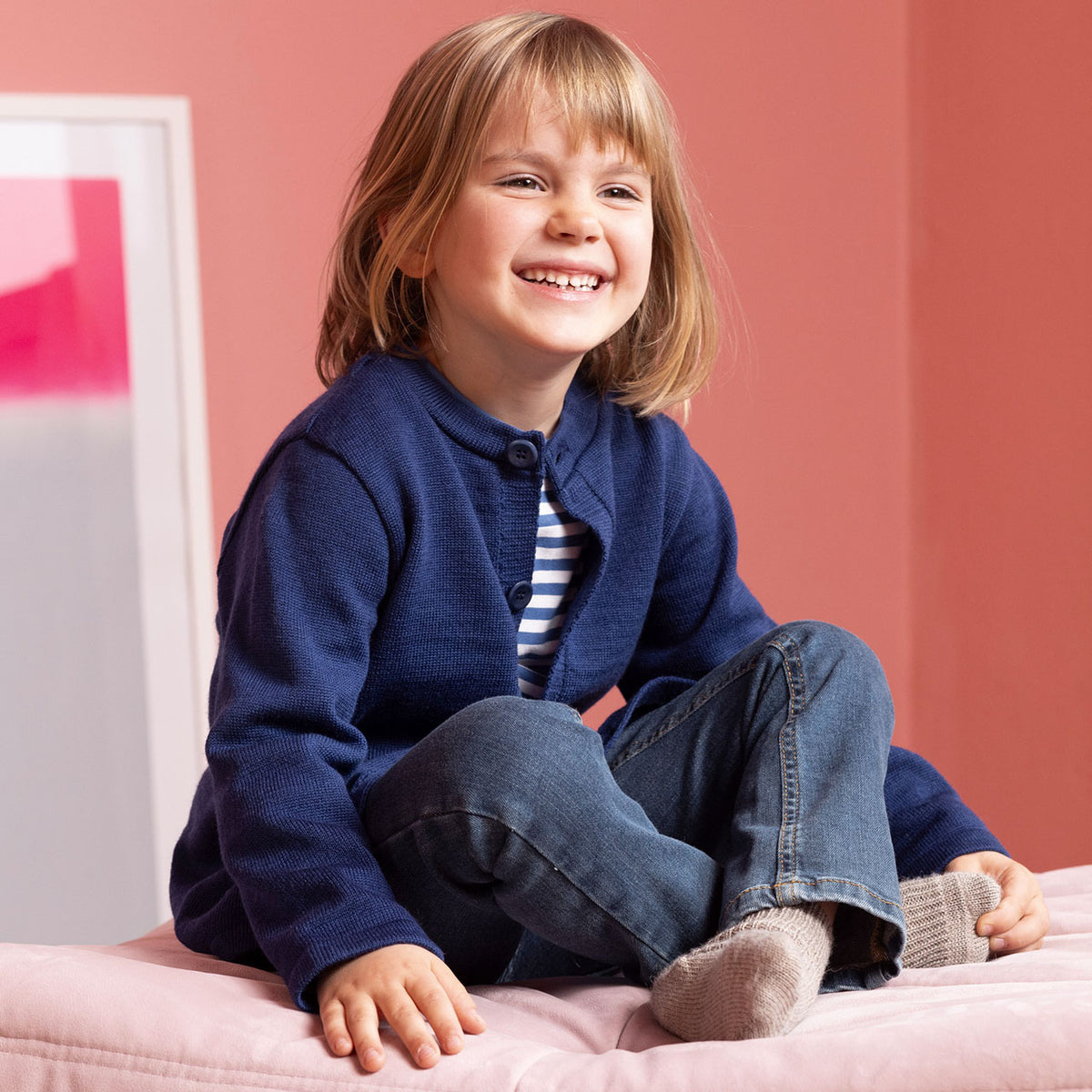 Kids Knitted Cardigan - Organic Merino Wool (5-10y)