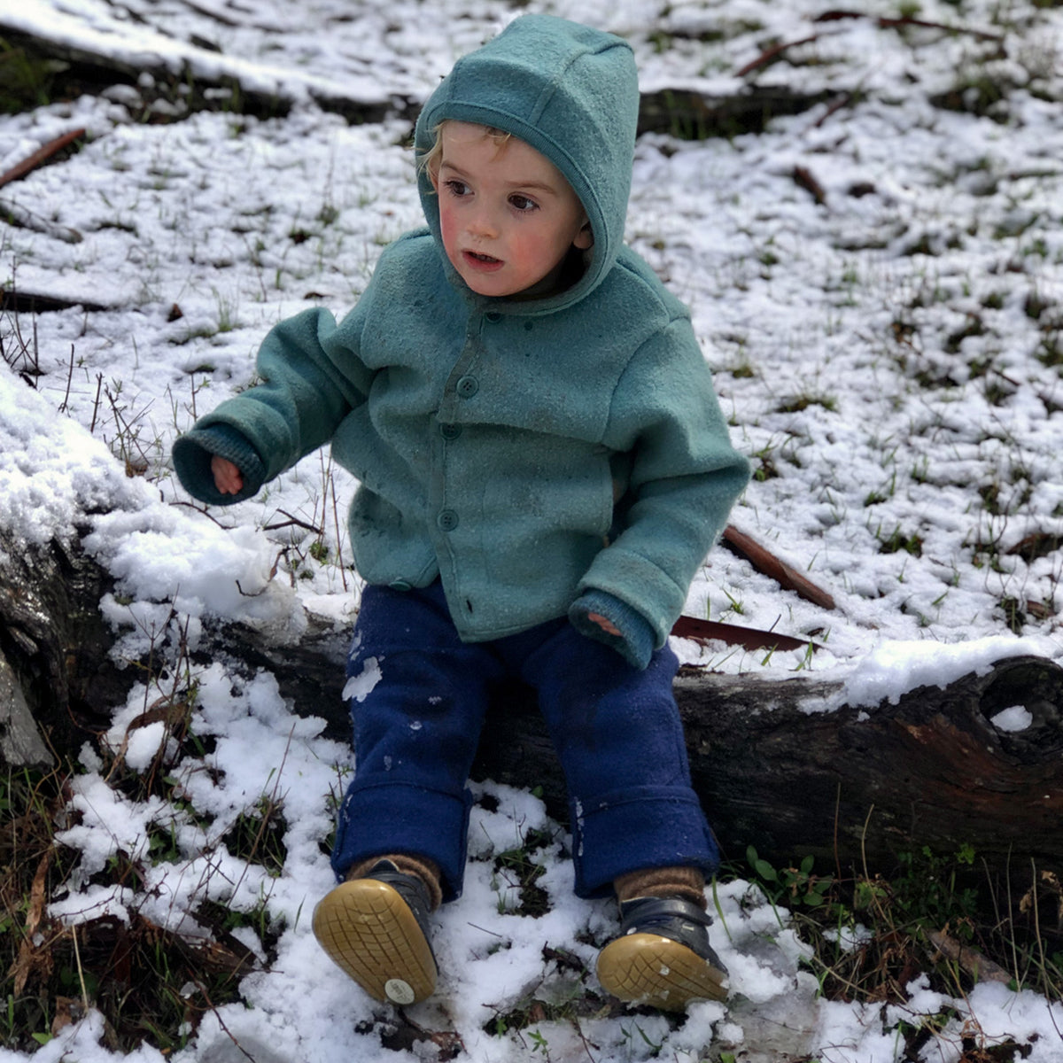 Boiled Wool Jacket - Graphite (1-10y) *Retired Colour