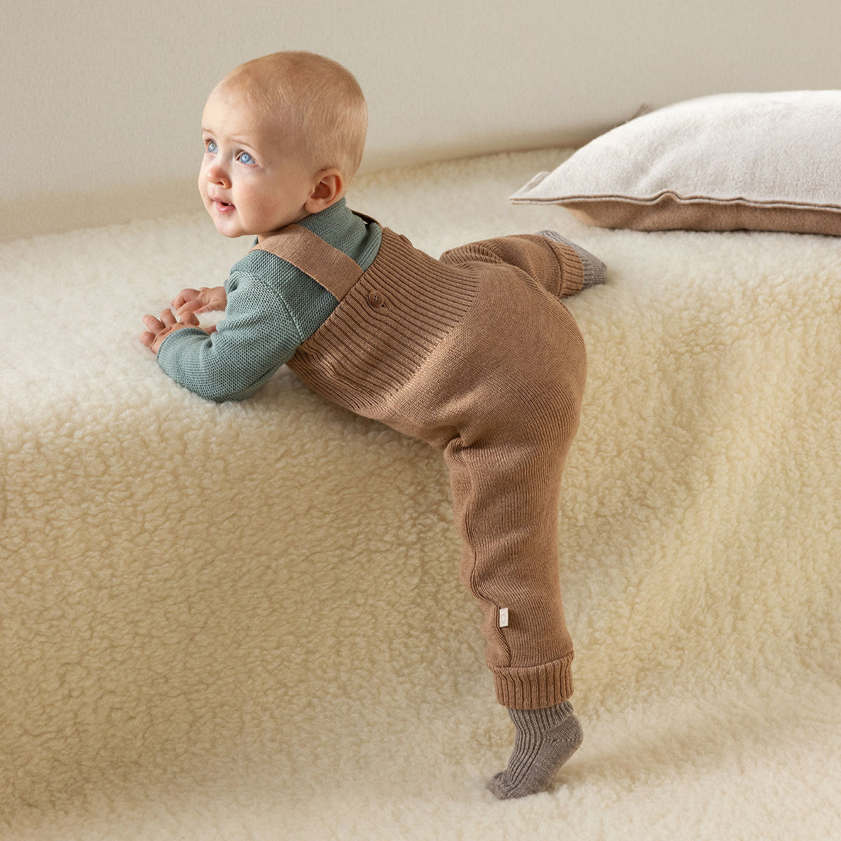 Knitted Dungarees - Organic Merino Wool (3m-4y)