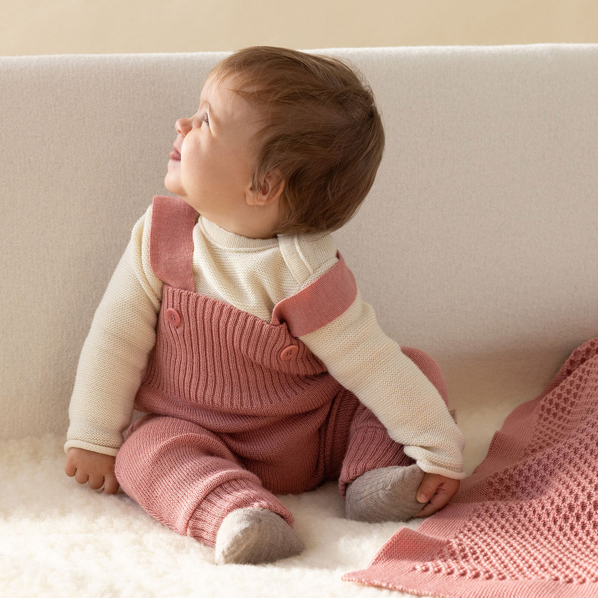 Knitted Dungarees - Organic Merino Wool (3m-4y)