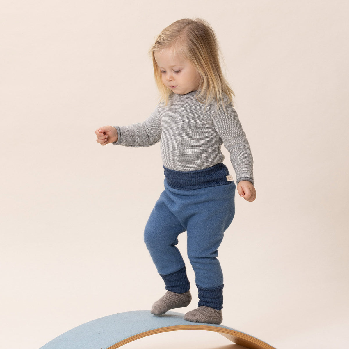 Organic Merino Baby Jumper - Rose/Natural (3m-4y) *Retired Colour