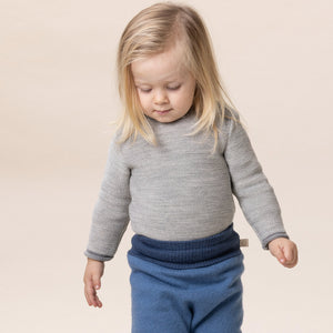 Merino Baby Jumper - Olive/Graphite (3-12m) *Retired Colour