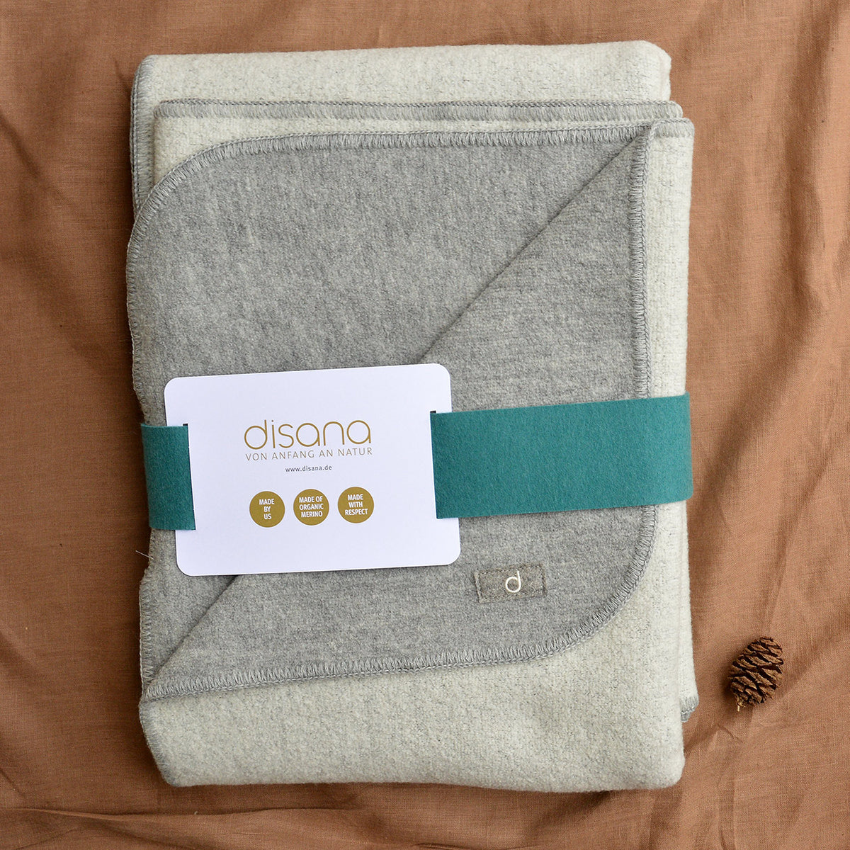 Double Faced Boiled Wool Blanket Organic Merino (200x135cm)
